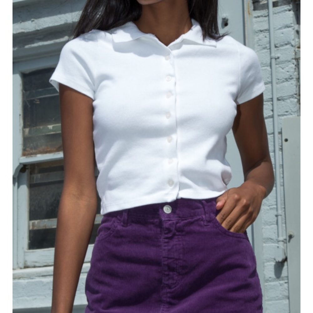 Brandy Melville white collared shirt